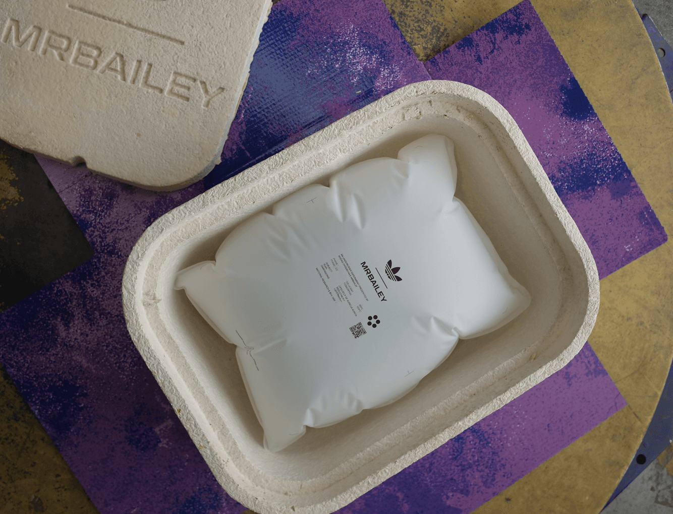 Adidas Mr Bailey trainers in Mushroom@ Packaging