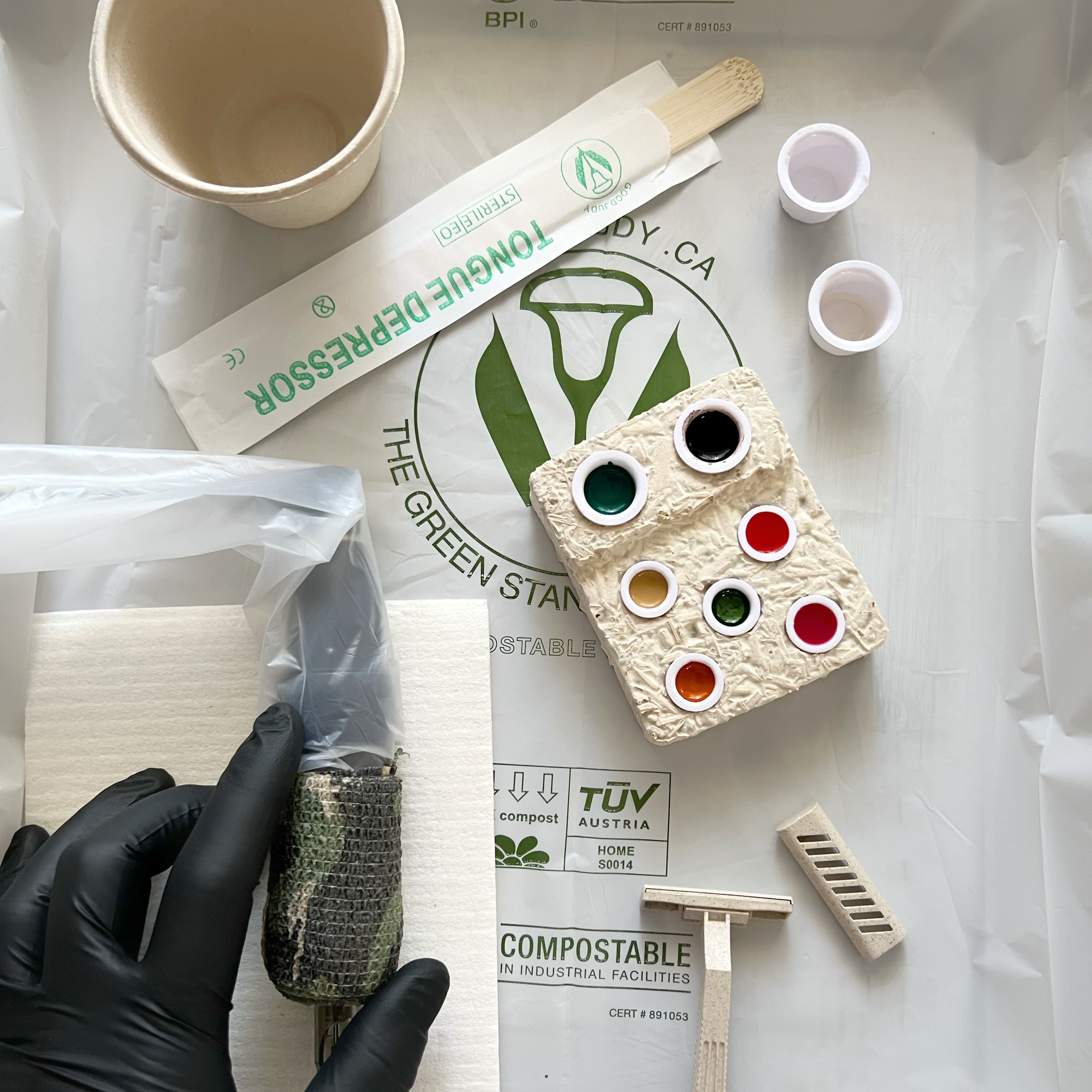 Biodegradable tattoo equipment